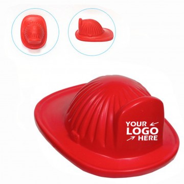 Red Firefighter Hat Stress Reliever Ball